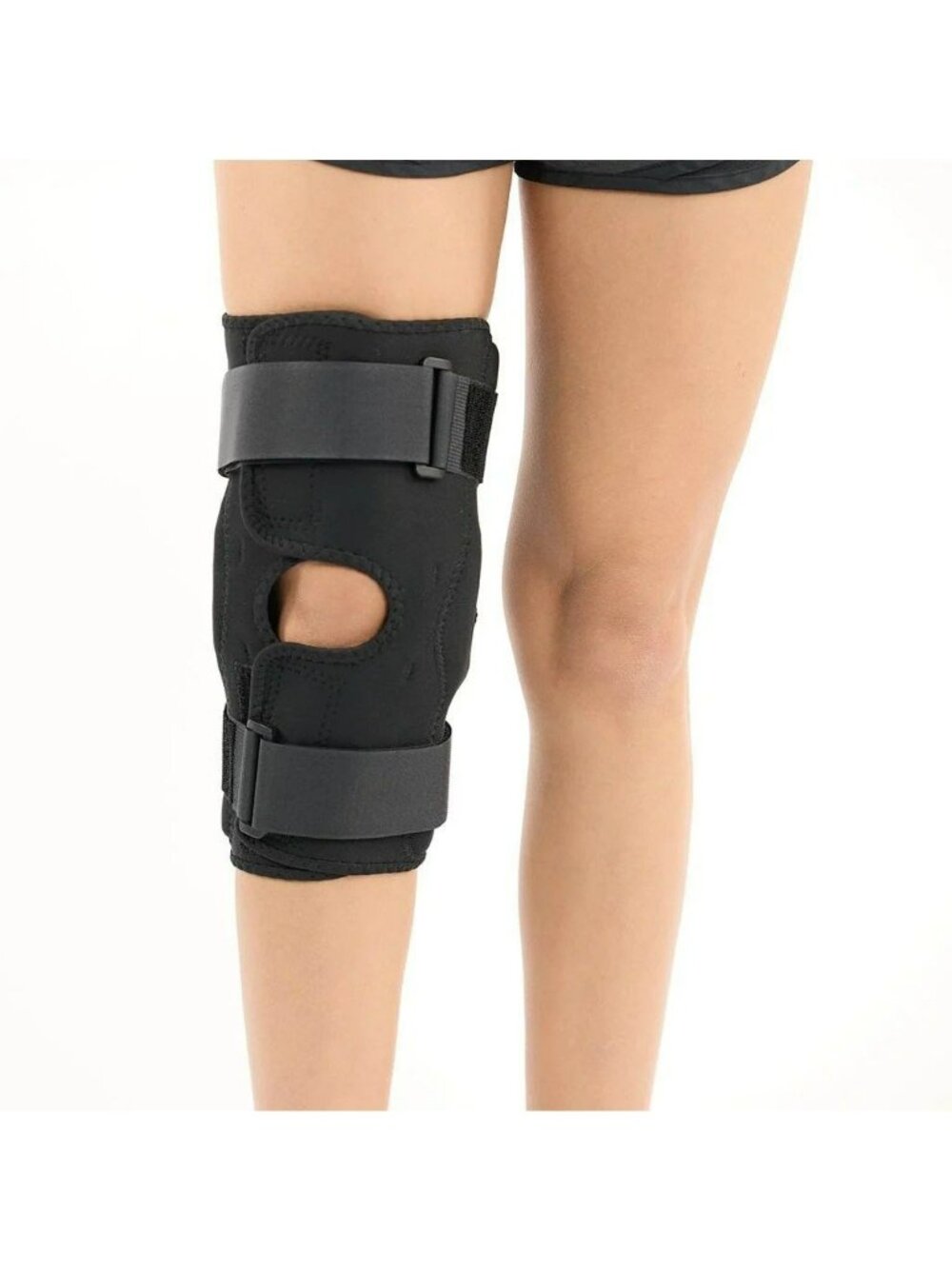 Wraparound Hinged Knee Brace 4XL By United Ortho Adjustable Support Black